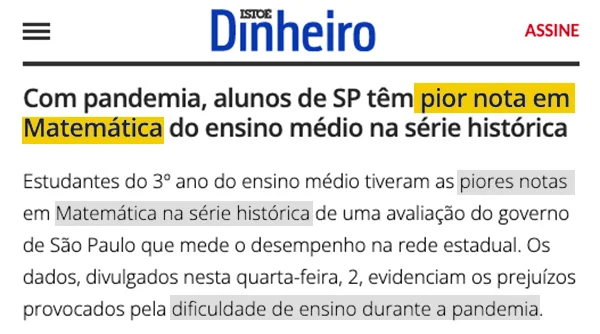 Ranking de matemática no Brasil